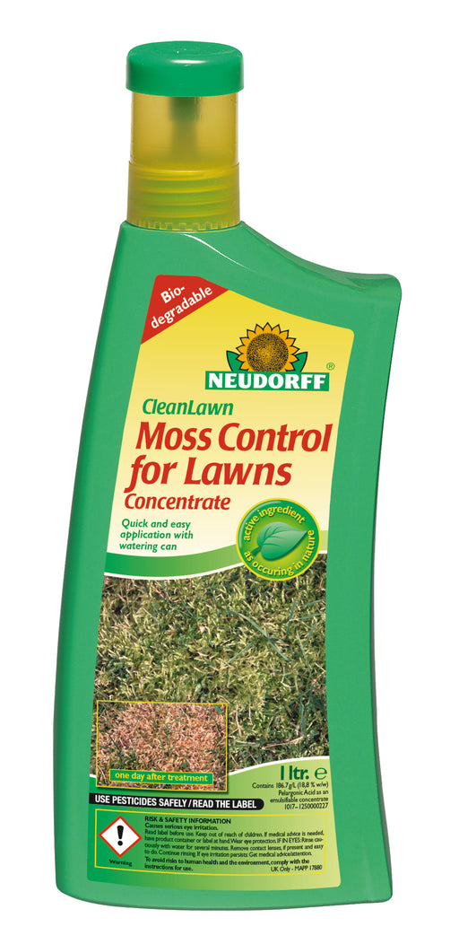 Neudorff CleanLawn Moss Control for Lawns Concentrate 1 ltr