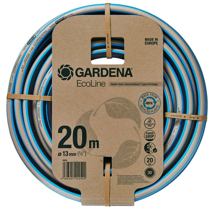 Gardena Ecoline 20 metre hose. Recycled materials.  13mm diameter (1/2")