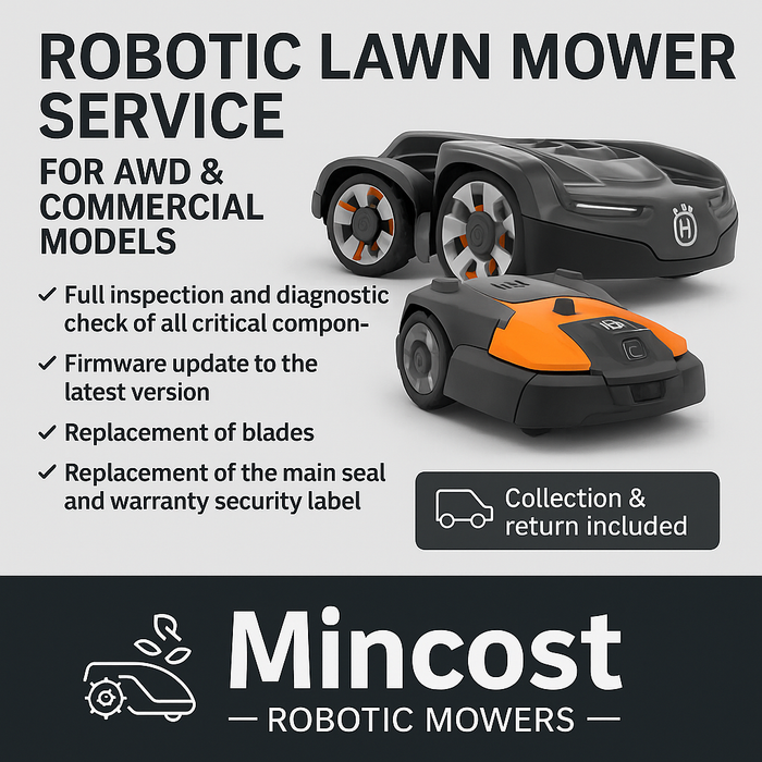 Robotic Mower Service AWD or Commercial with Collection & Drop Back