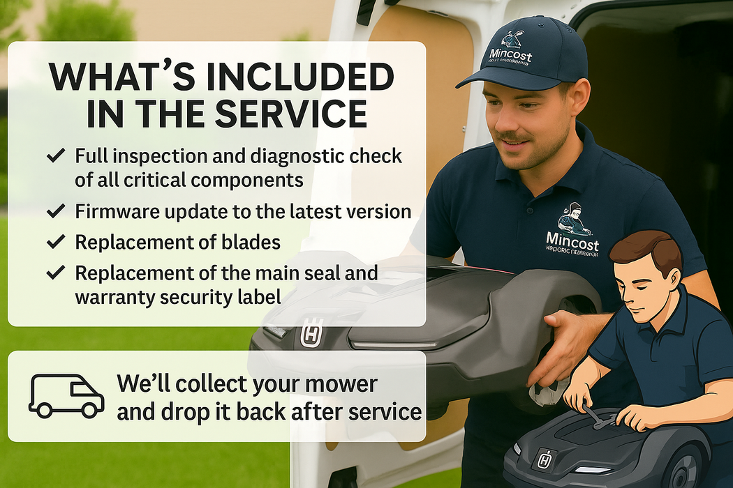 Robotic Mower Service with Collection & Drop Back