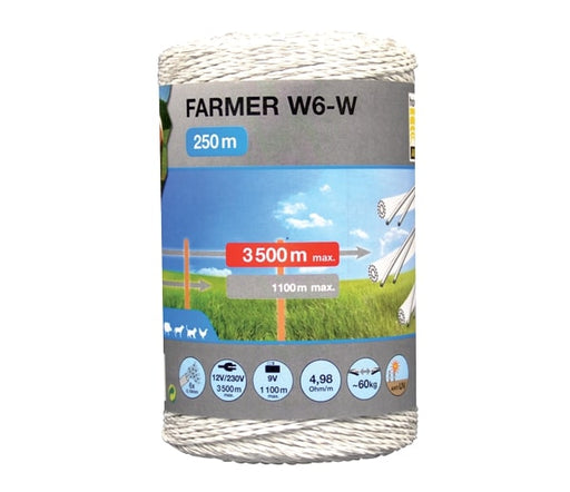 Horizont Farmer W6-W 6 strand polywire white