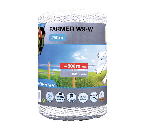 Horizont Farmer W9-W 9 strand polywire white