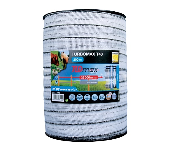 Horizont Turbomax 40mm tape 200m White