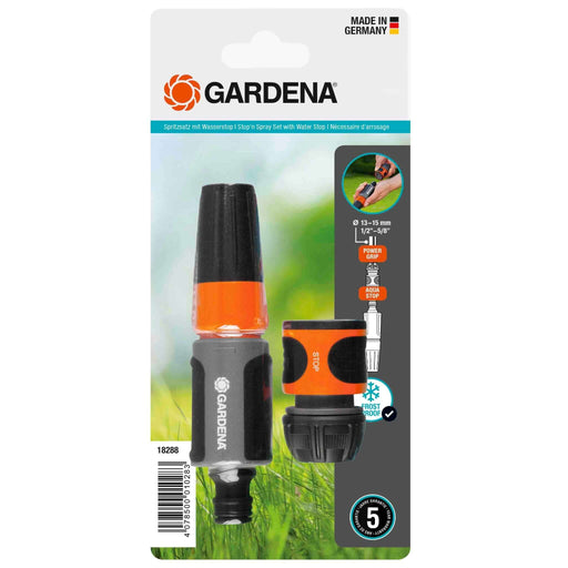 Gardena sprayer set containing nozzle and connector