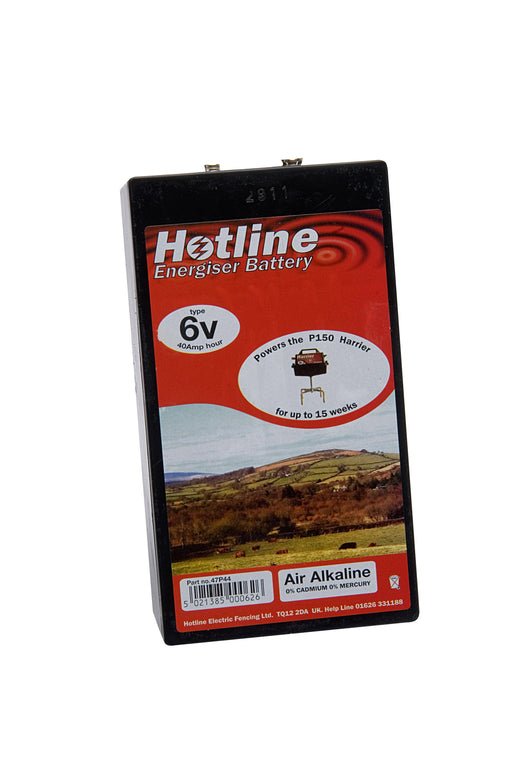 Hotline 6v 40 amp/hr air alkaline battery for 6v energiser