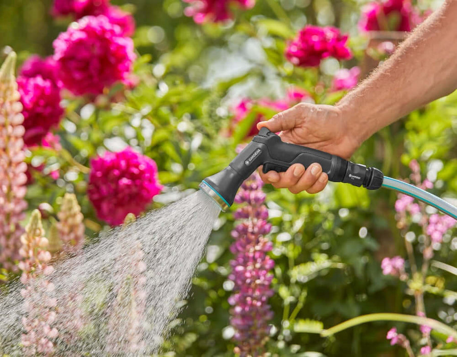 Gardena EcoLine watering sprayer in use in the garden