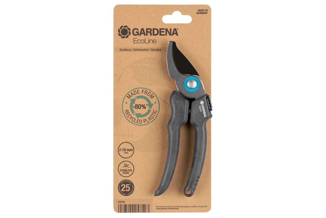 Gardena Ecoline Secateurs.  Made from 80% recycled plastic